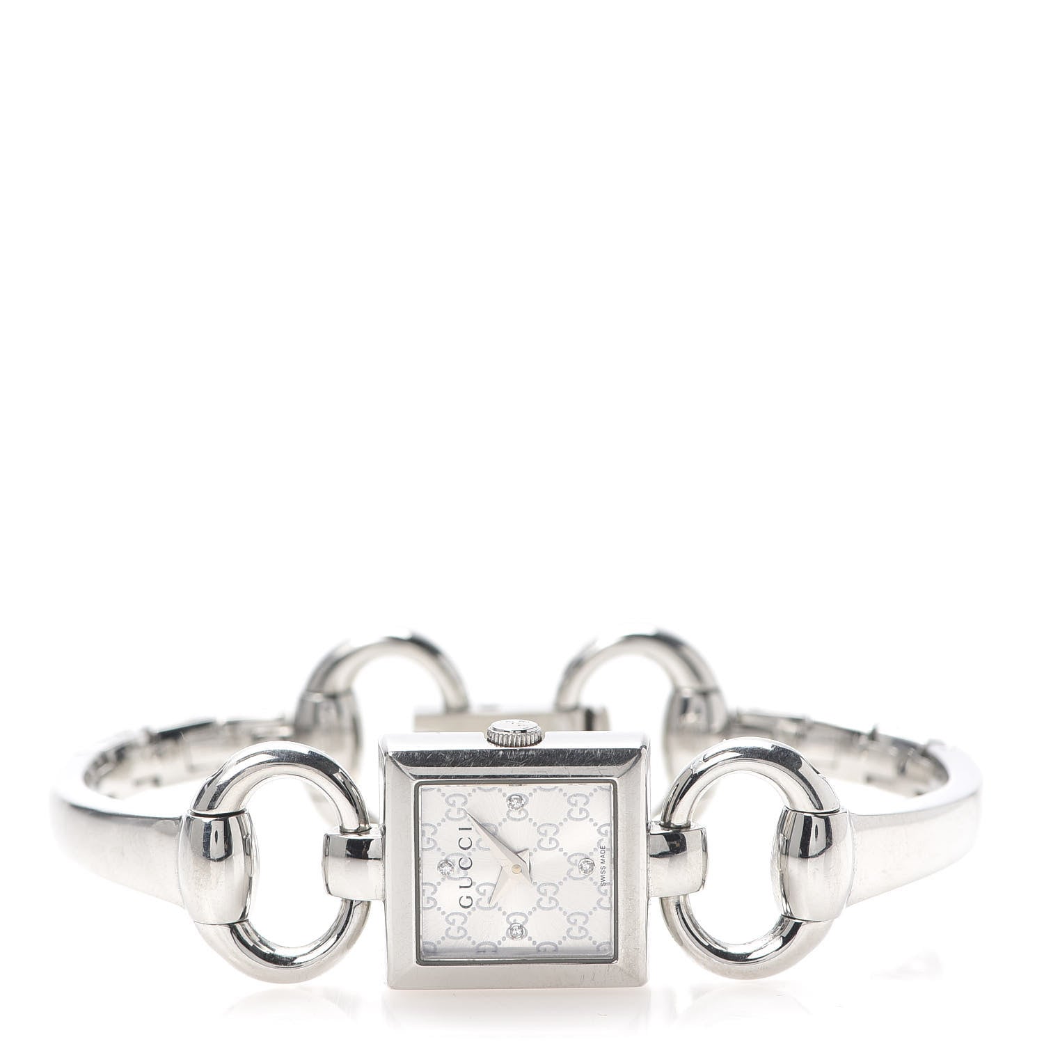 Gucci Stainless Steel Diamond 19mm Tornabuoni Quartz Watch 3 of 6