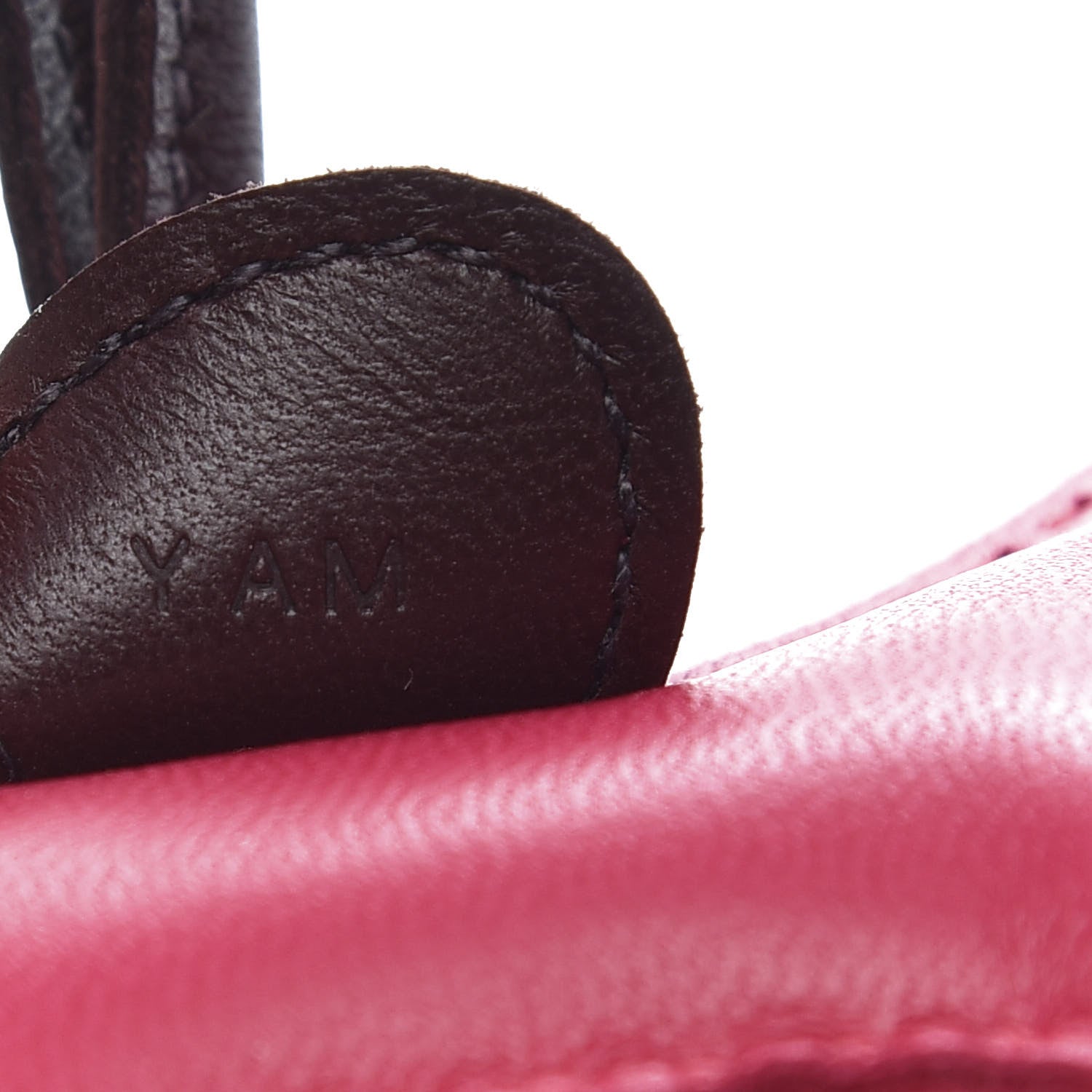 Hermes Milo Lambskin Grigri Rodeo Horse Bag Charm PM Rose Sakura Framboise Rouge Sellier 5 of 6