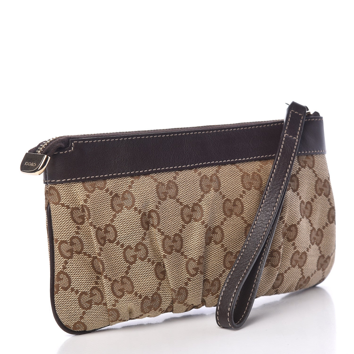 Gucci Monogram D Ring Wristlet Dark Brown 3 of 9
