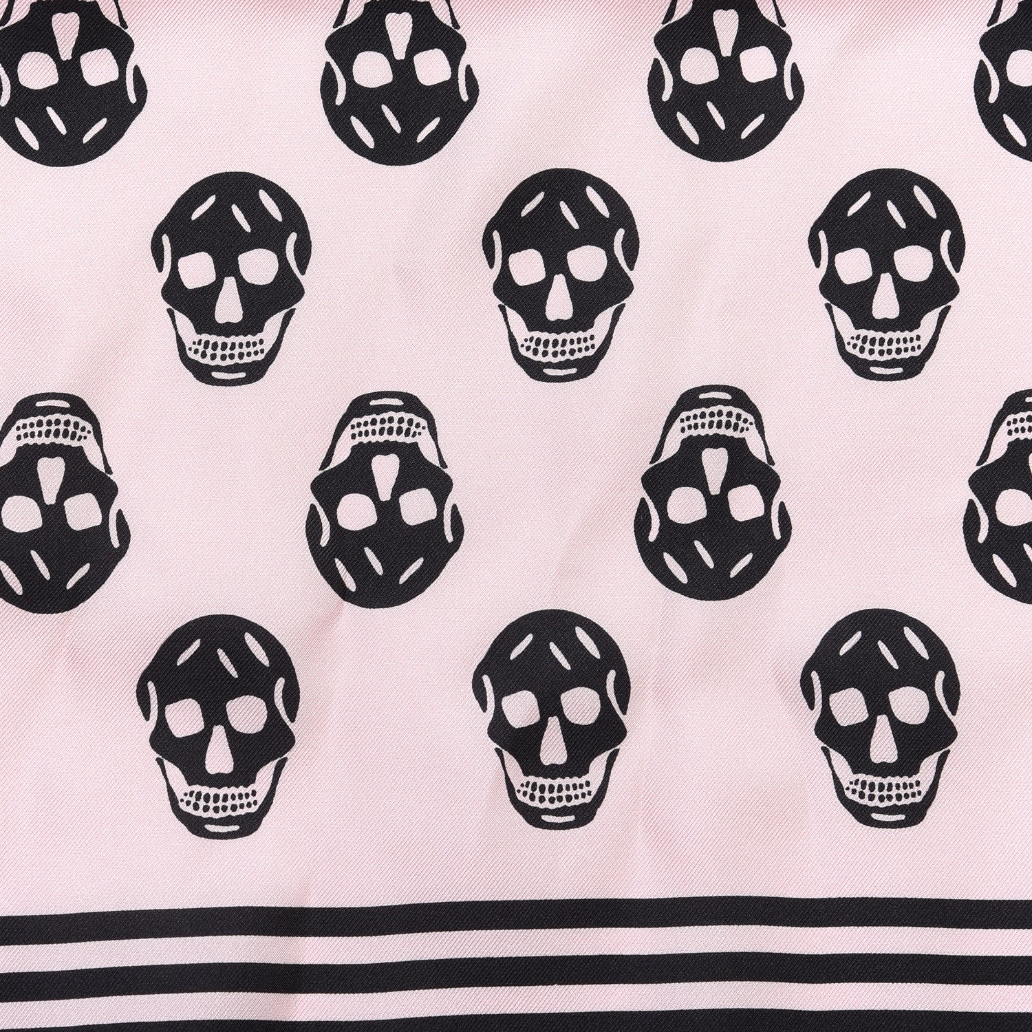 Alexander McQueen Silk Skull Scarf Pink Black 3 of 4