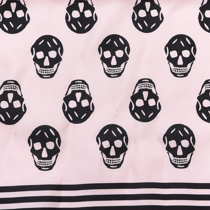 Alexander McQueen Silk Skull Scarf Pink Black 3 of 4