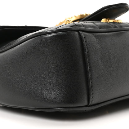 Gucci Calfskin Matelasse Studded Mini Pearly GG Marmont Shoulder Bag Black 9 of 10