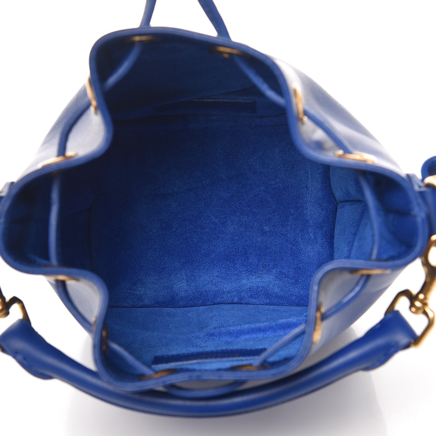 Calfskin Small Emmanuelle Bucket Bag Blue Marjorelle