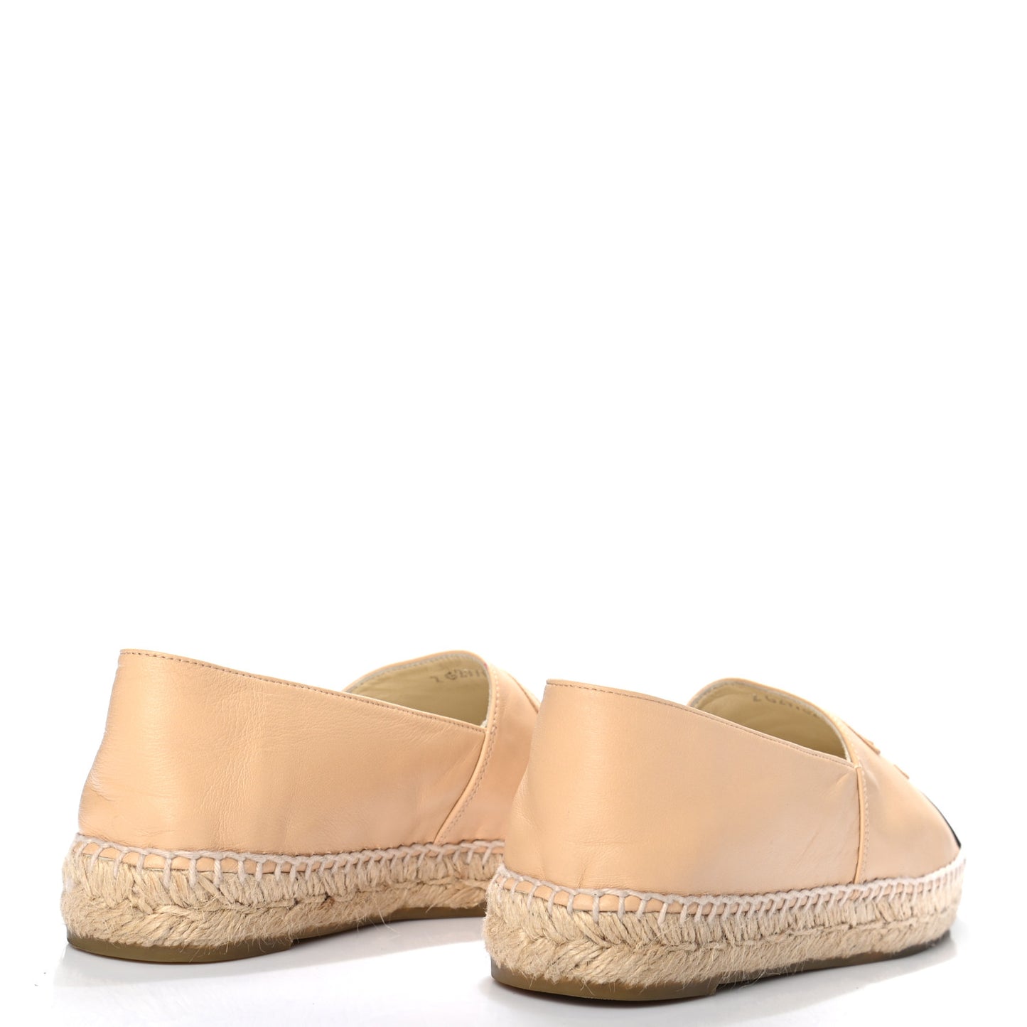 Lambskin CC Espadrilles 37 Beige Black