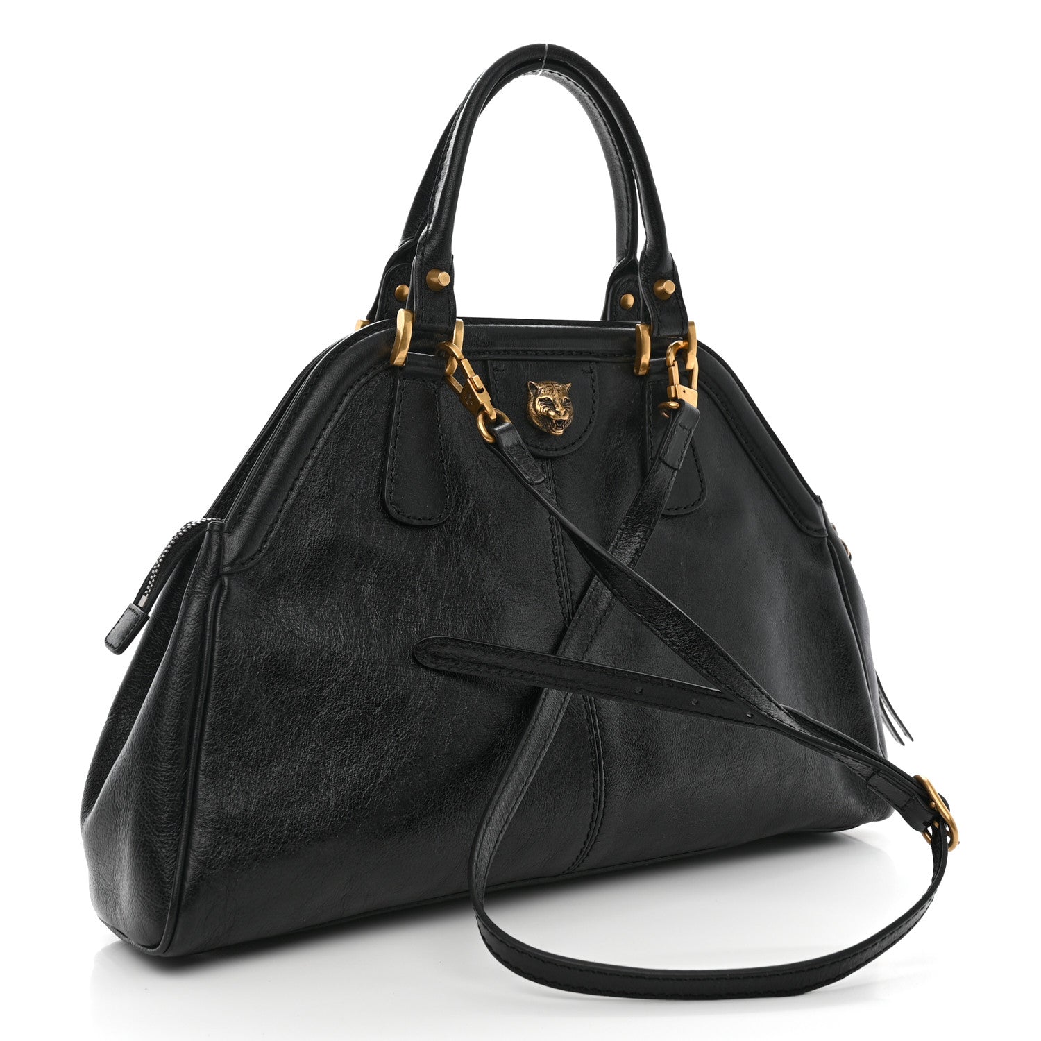Gucci Calfskin Medium Re(Belle) Top Handle Bag Black 3 of 10