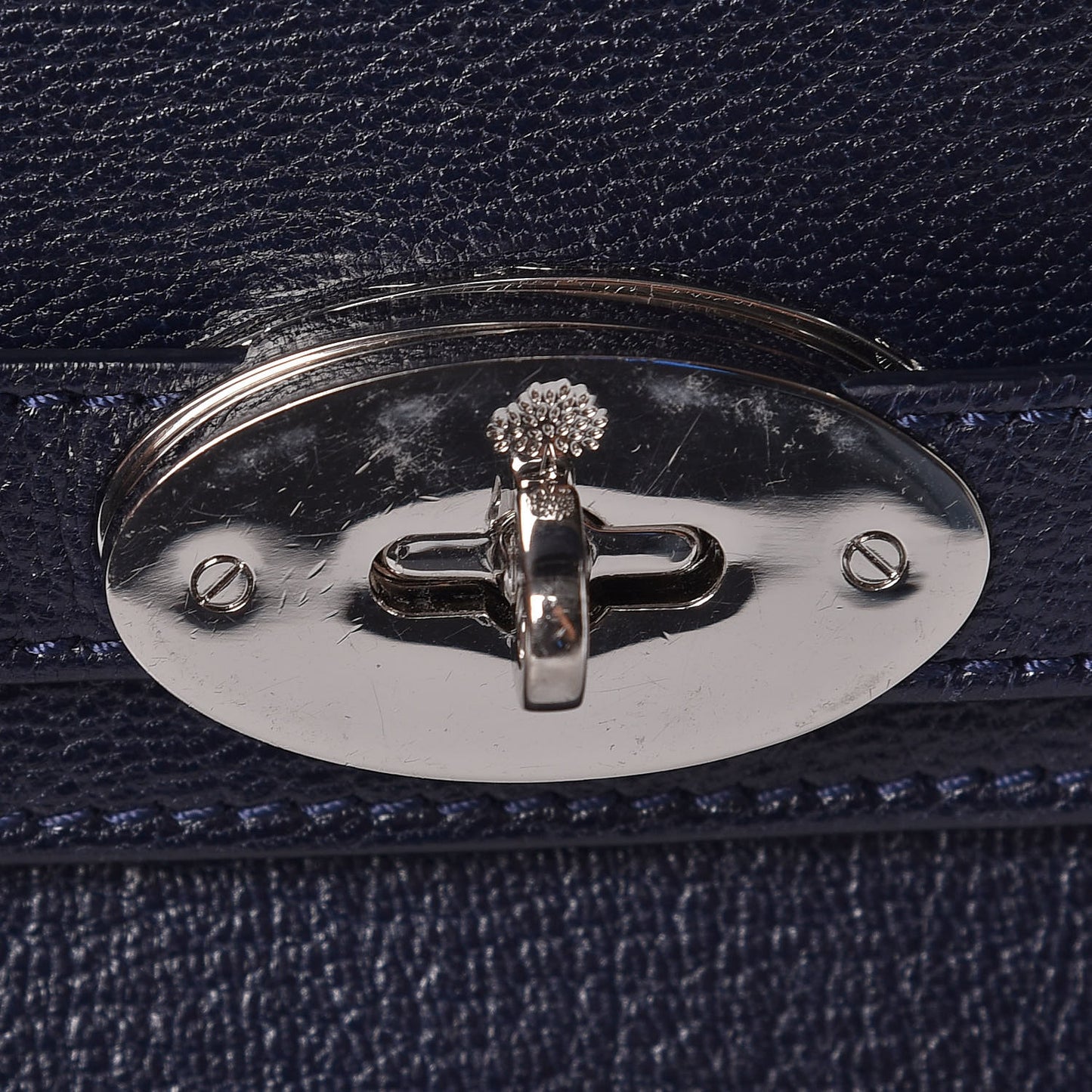 Shiny Goatskin Bayswater Shoulder Bag Midnight