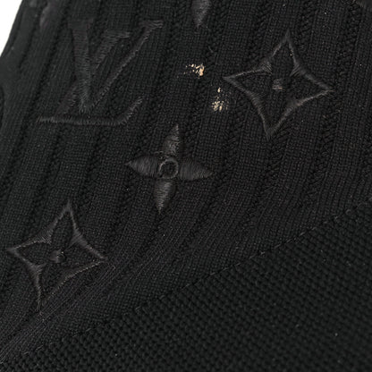 Louis Vuitton Monogram Stretch Fabric Silhouette Ankle Boots 37 Black 10 of 10