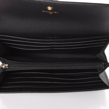 Chanel Caviar Quilted Large Boy Gusset Flap Wallet Black 5 of 9