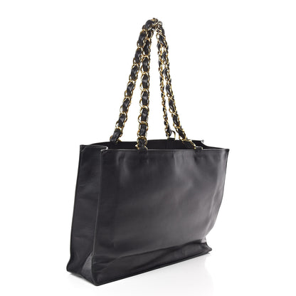Chanel Lambskin CC Tote Black 3 of 11