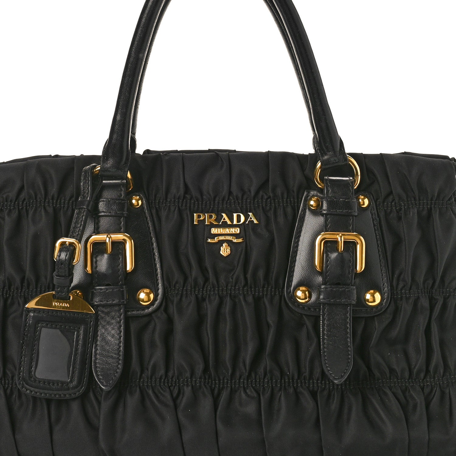 Prada Tessuto Nylon Gaufre Shopping Satchel Black 7 of 12