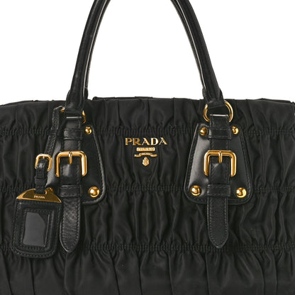 Prada Tessuto Nylon Gaufre Shopping Satchel Black 7 of 12