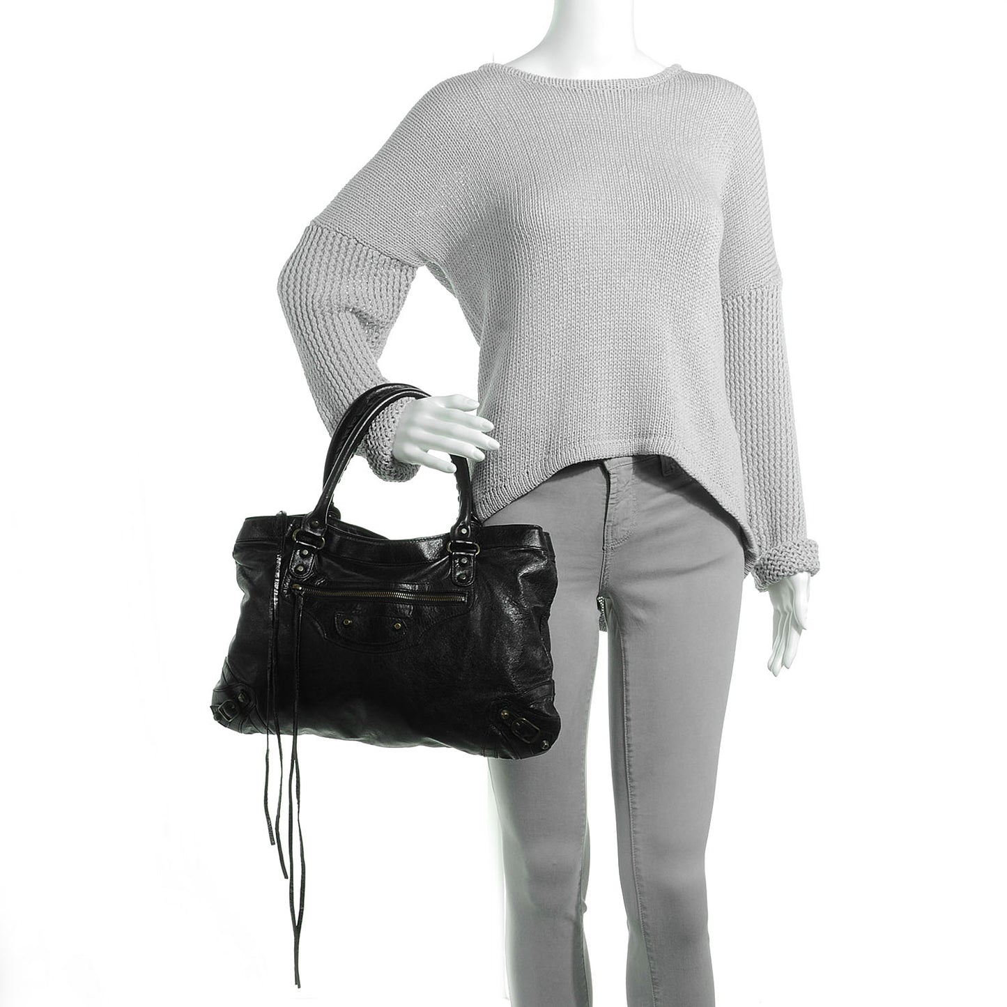 Chevre Classic Hardware Purse Black
