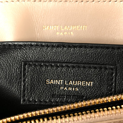 Saint Laurent Calfskin Y Quilted Monogram Small Loulou Chain Satchel Dark Beige 7 of 12