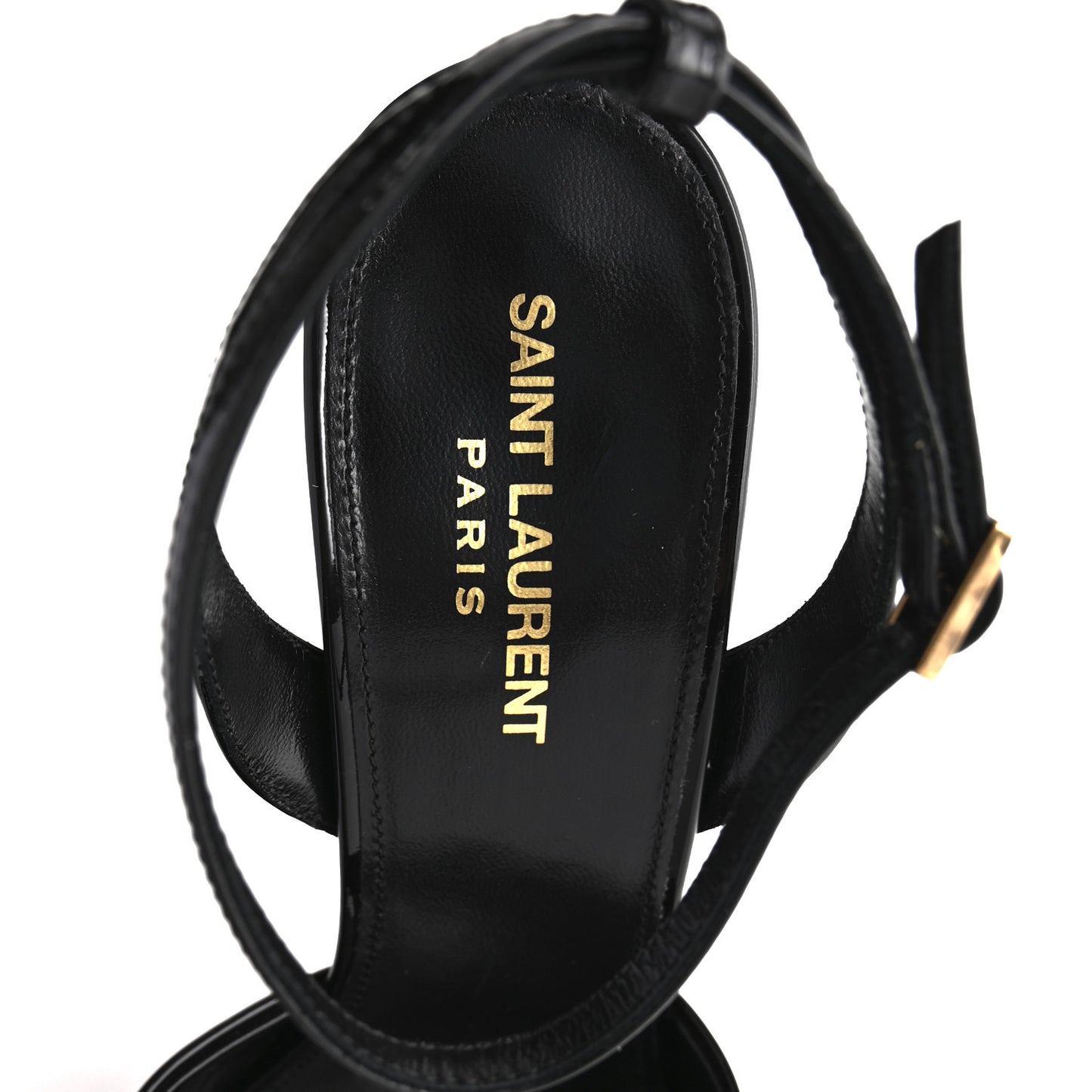 Patent Jodie 95 Platform Sandals 40 Black