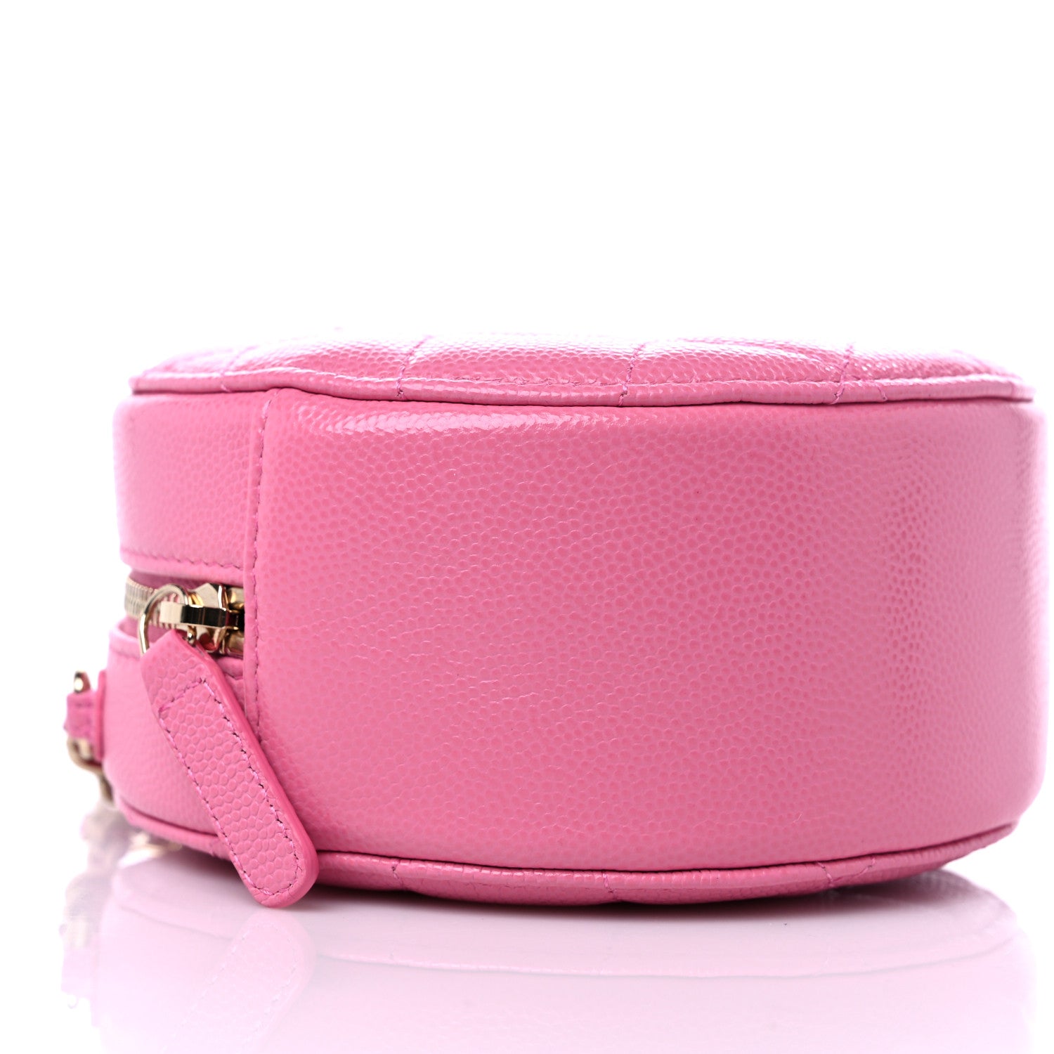 Chanel Caviar Quilted Gripoix CC Round Clutch With Chain Pink 8 of 11