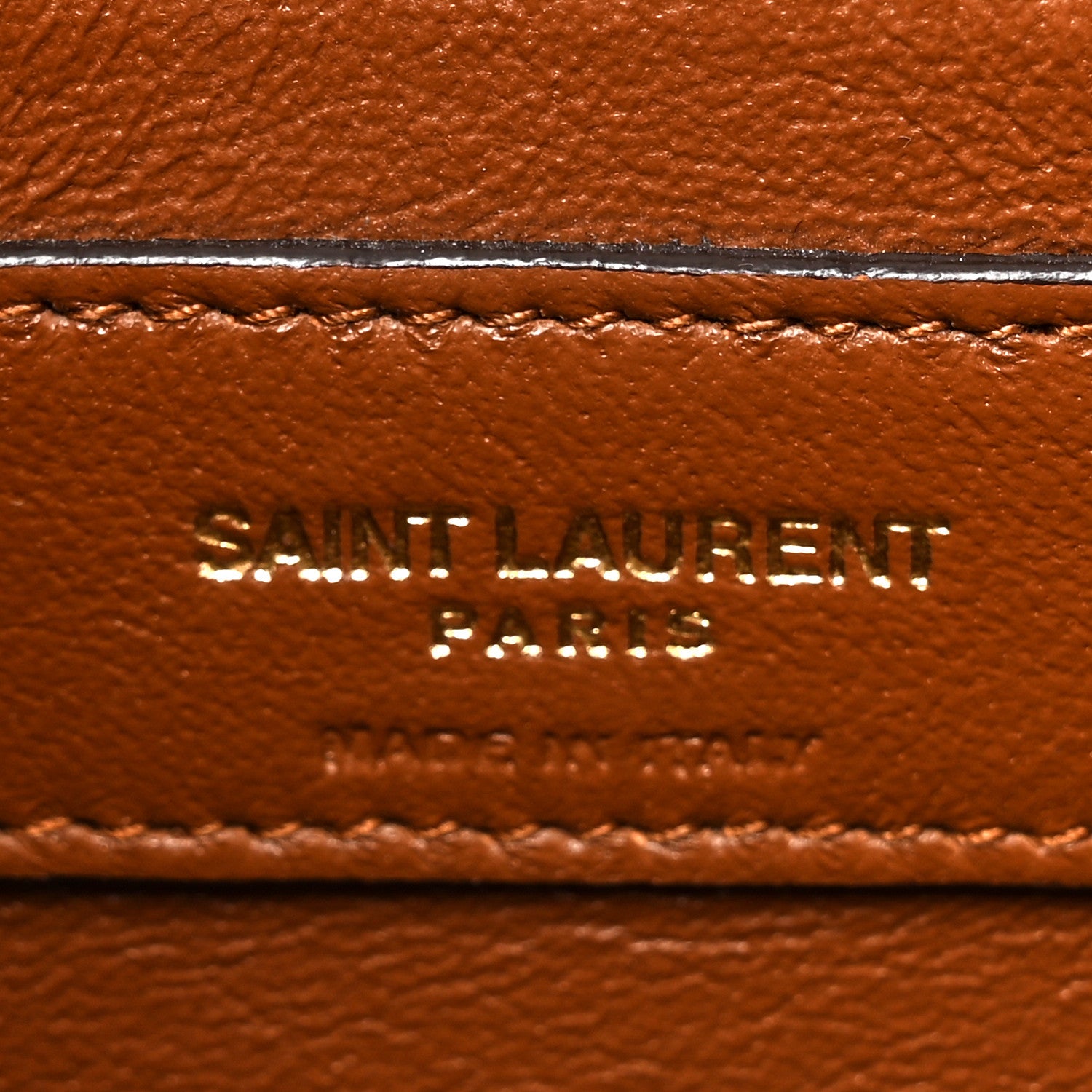 Saint Laurent Smooth Calfskin Small Manhattan Shoulder Bag Cognac 6 of 10