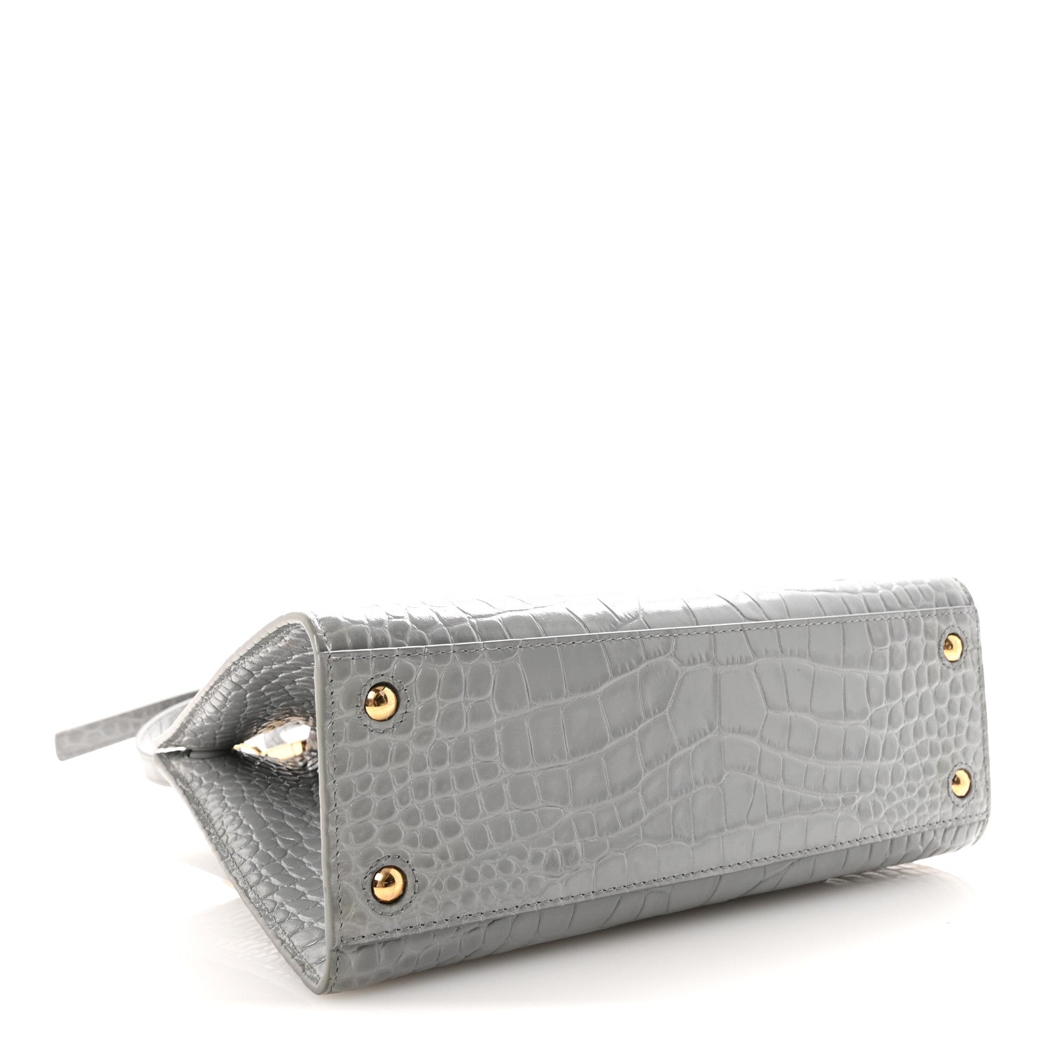 Burberry ビジネスバッグ グレー Burberry Crocodile Embossed Calfskin Mini Frances Tote Cloud Grey