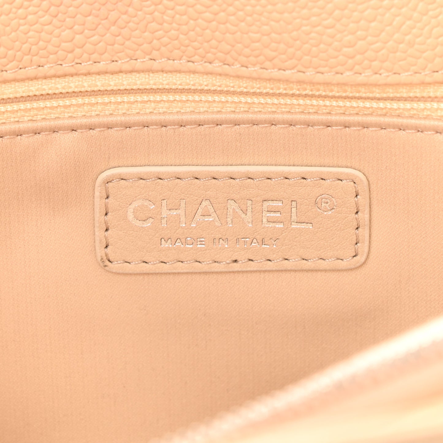 Caviar Quilted Grand Shopping Tote GST Beige Clair