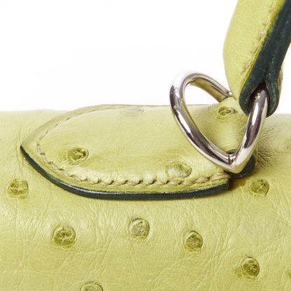 Hermes Ostrich Kelly Sellier 32 Vert Anis 13 of 34