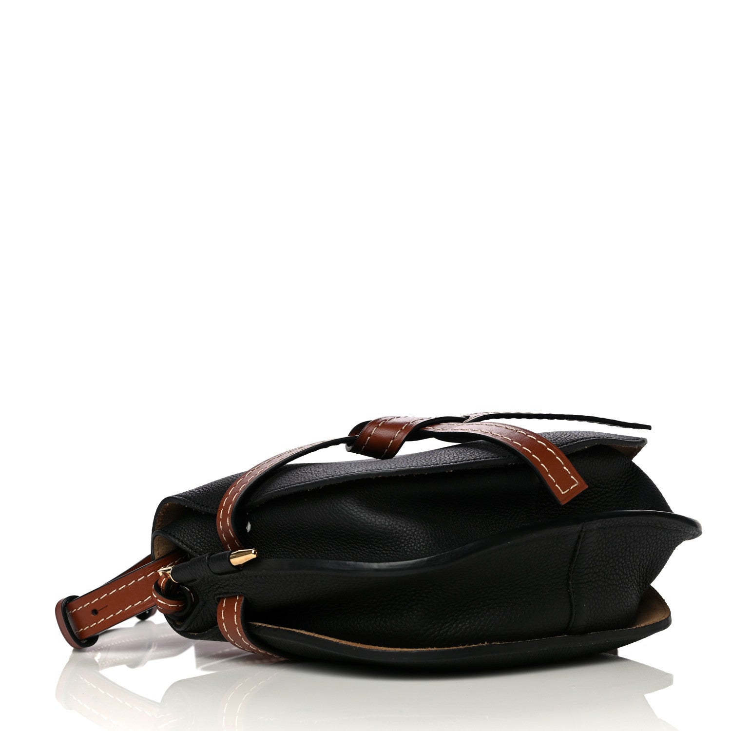 Loewe Grained Calfskin Small Gate Crossbody Bag Pecan Black 4 of 10