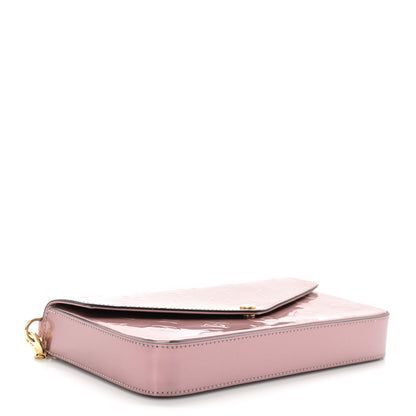 Louis Vuitton Vernis Pochette Felicie Chain Wallet Metallic Pale Pink 5 of 12