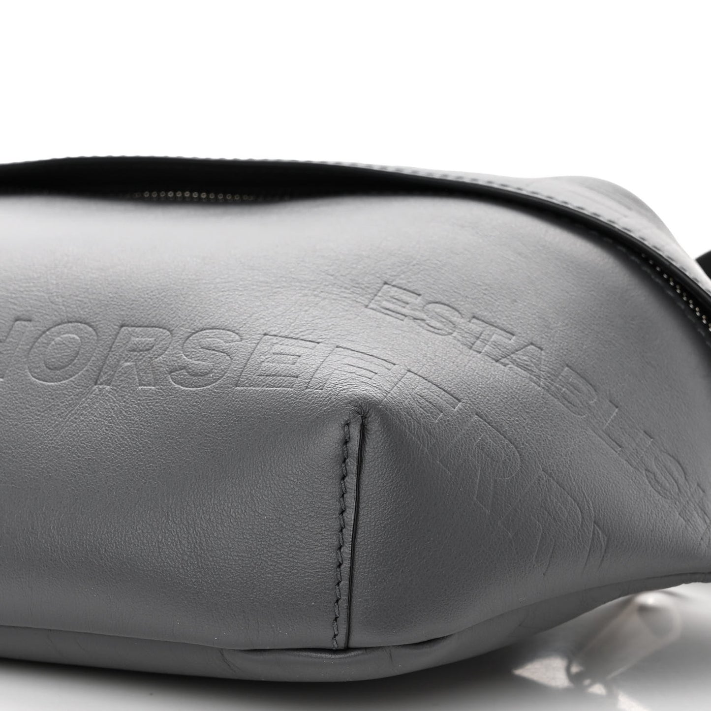 Calfskin Horseferry Print Medium Sonny Bum Bag Dark Ash Grey