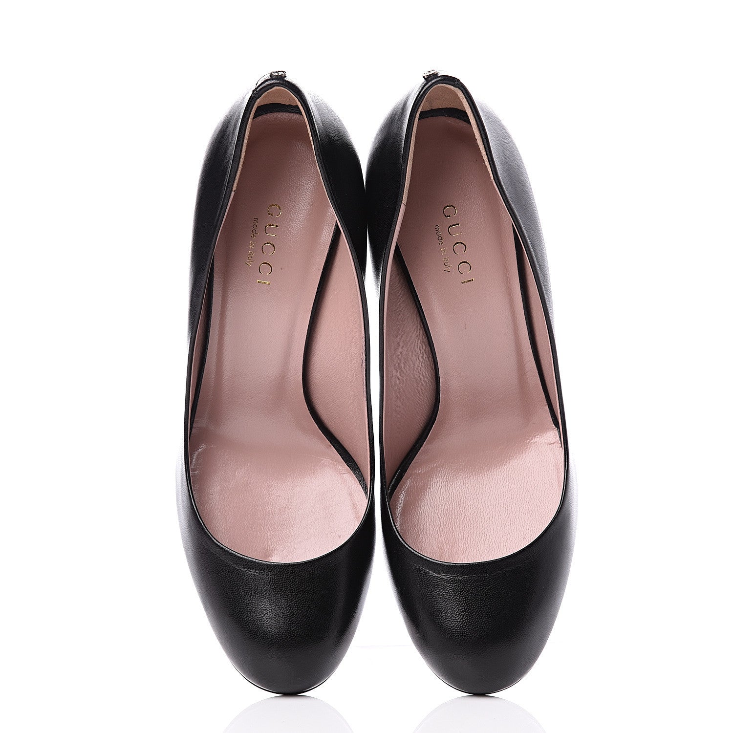 Gucci Kid Wedge Pumps 35 Black 5 of 10