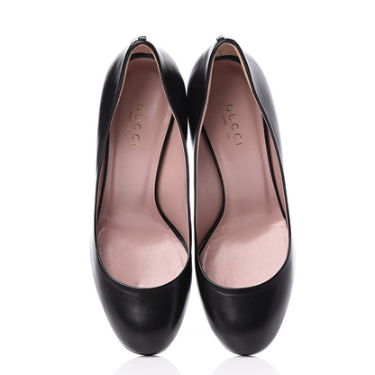 Gucci Kid Wedge Pumps 35 Black 5 of 10