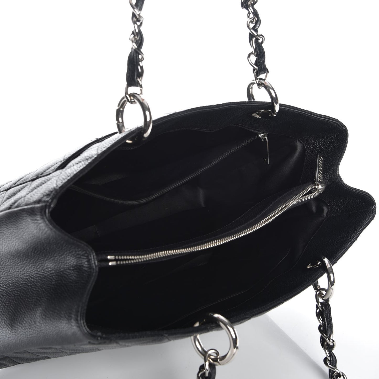 Caviar Quilted Grand Shopping Tote GST Black