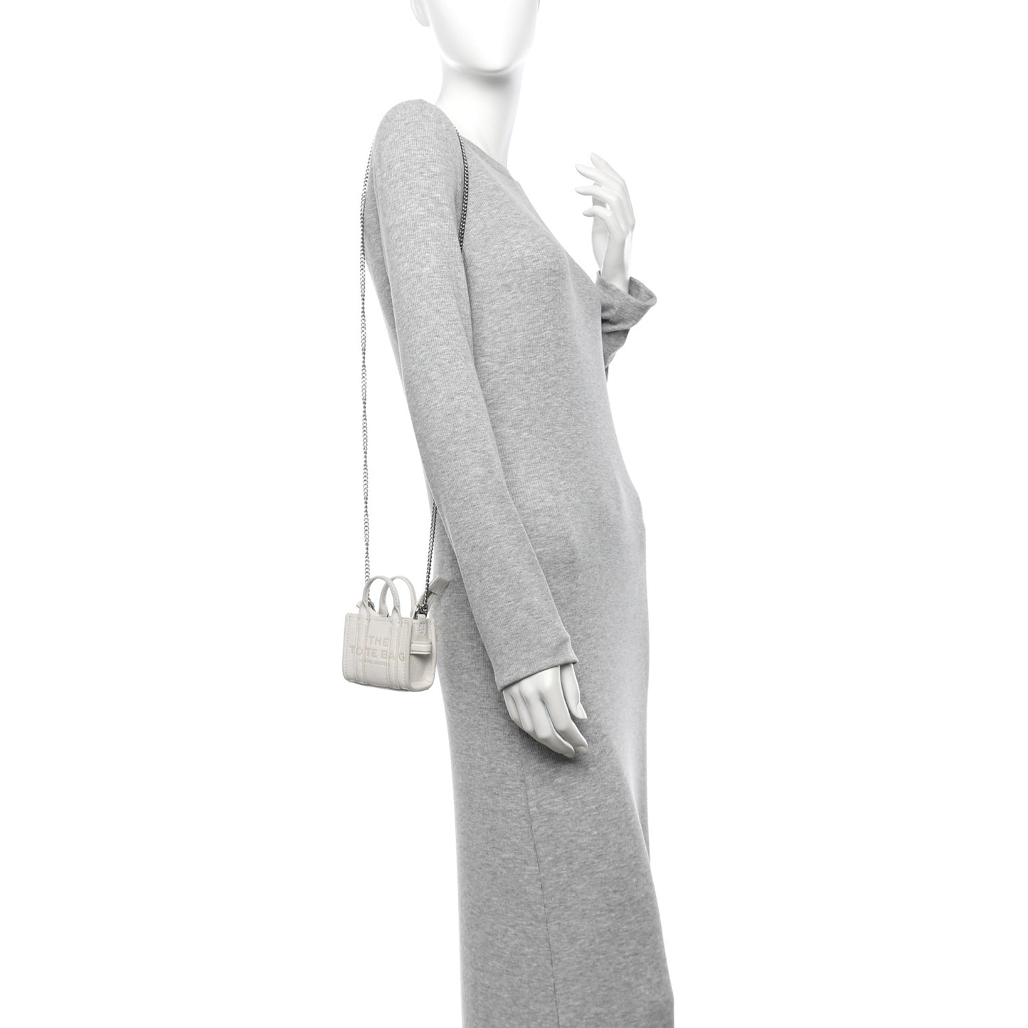 Grained Calfskin Nano The Tote Bag Crossbody Cotton