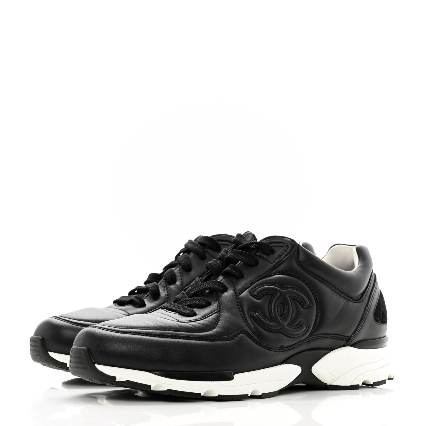Calfskin CC Sneakers 40 Black