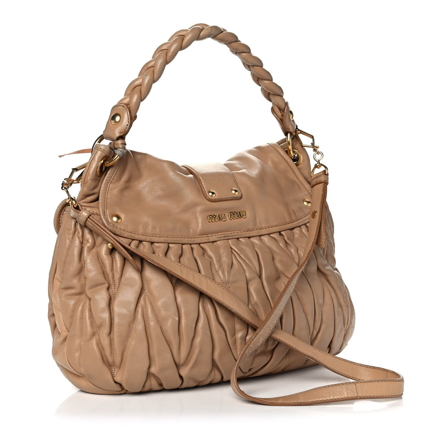 Nappa Matelasse Coffer Hobo Cammeo