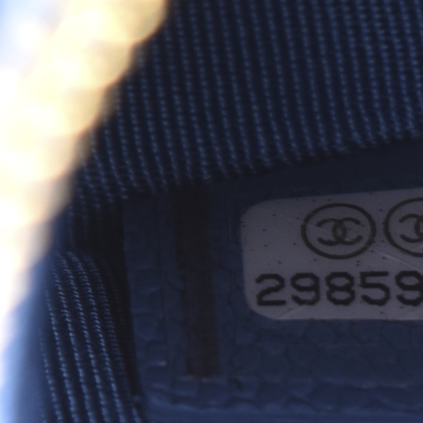 Caviar Quilted Small Cosmetic Case Blue