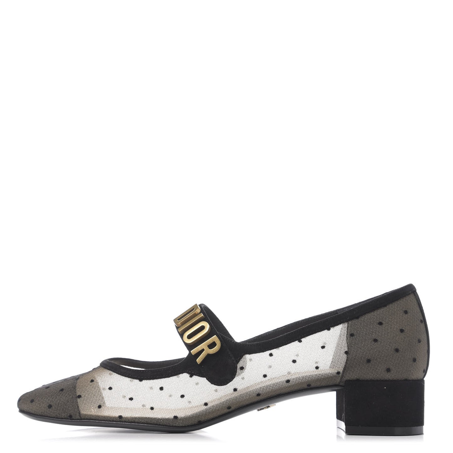 Mesh Plumetis Suede Baby-D Ballet Pumps 41.5 Black