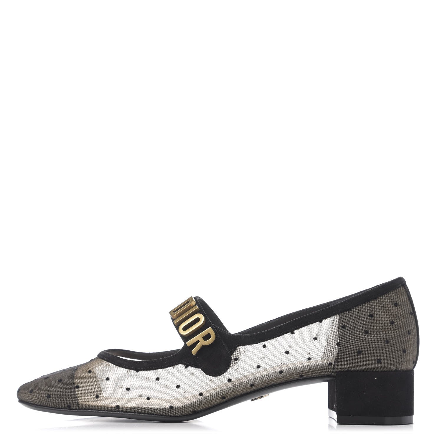 Christian Dior Mesh Plumetis Suede Baby-D Ballet Pumps 41.5 Black 1 of 9