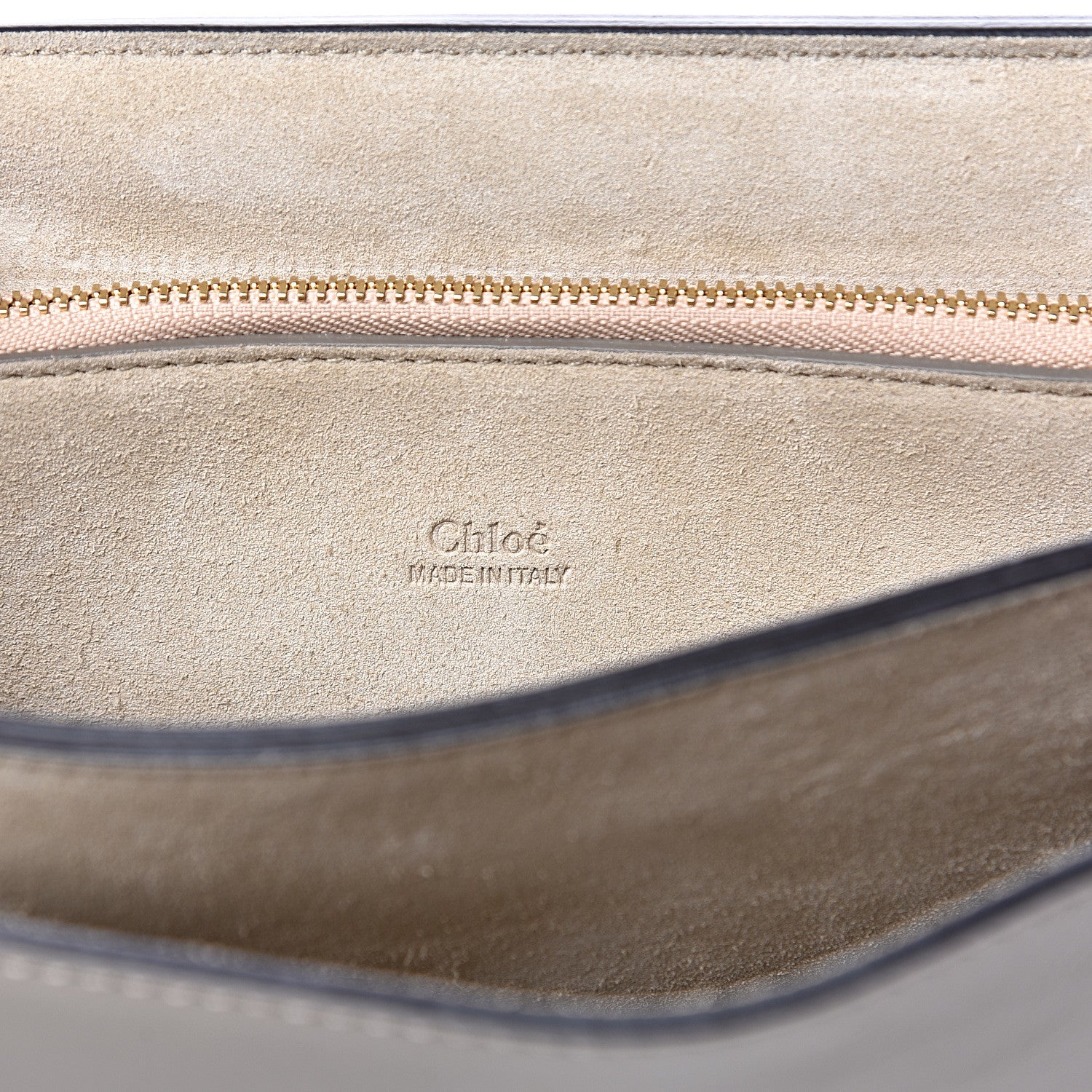 Chloe Calfskin Suede Medium Faye Shoulder Bag Motty Grey 5 of 10