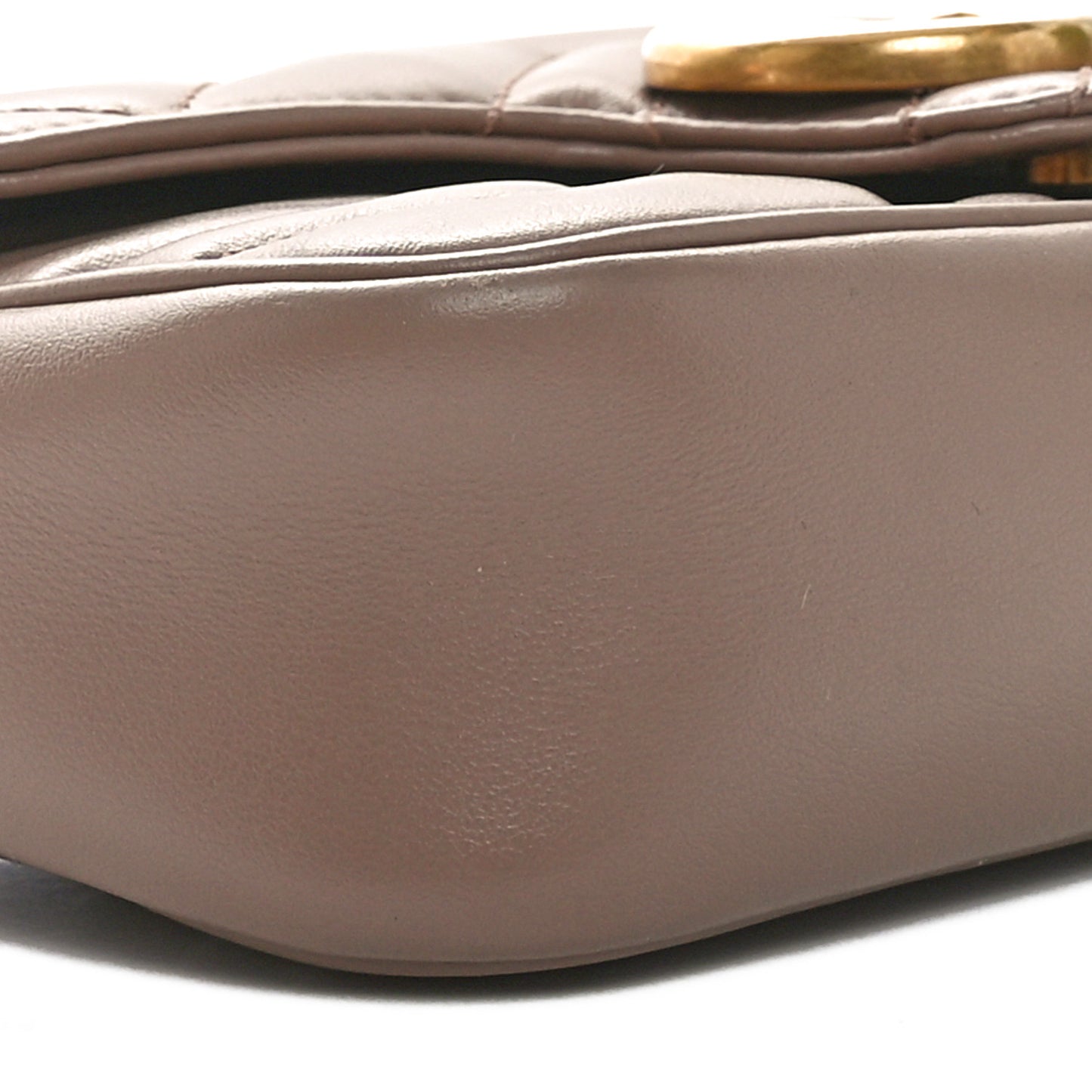 Calfskin Matelasse Super Mini GG Marmont Shoulder Bag Porcelain Rose