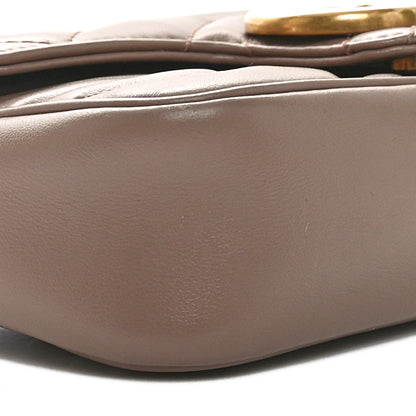 Gucci Calfskin Matelasse Super Mini GG Marmont Shoulder Bag Porcelain Rose 9 of 11