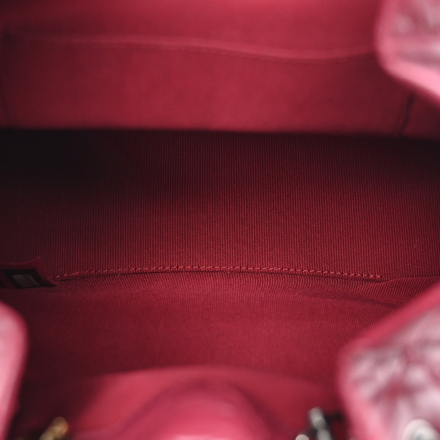 Aged Calfskin Quilted Small Gabrielle Backpack Dark Pink