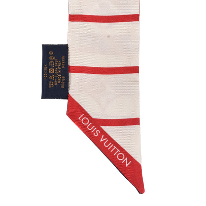Louis Vuitton Silk Monogram LV Escale Summer Stripes BB Bandeau Blue Red 3 of 4