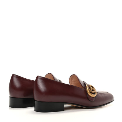 Gucci Malaga Kid Womens GG Marmont Loafers 36 Vintage Bordeaux 4 of 12