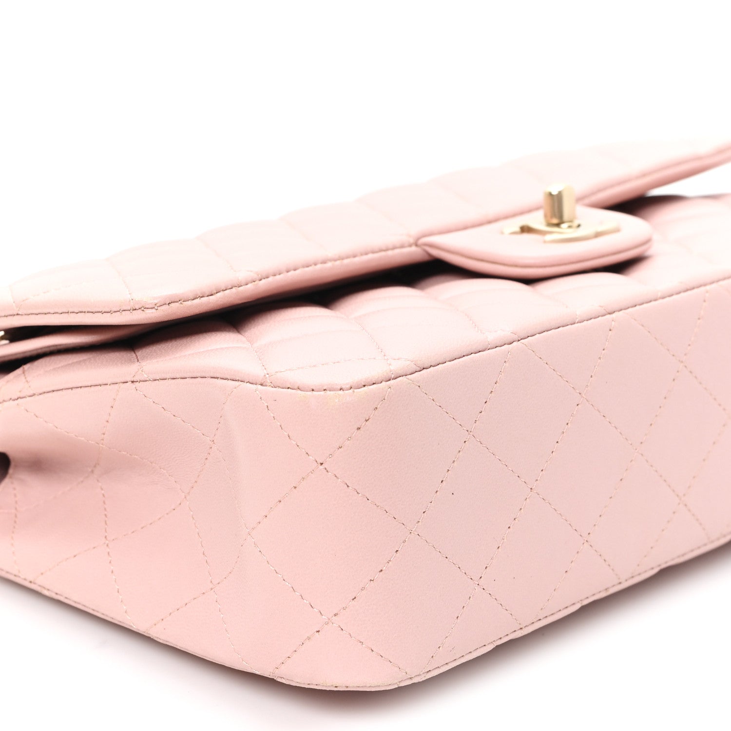 Chanel Lambskin Quilted Medium Double Flap Light Pink 8 of 9