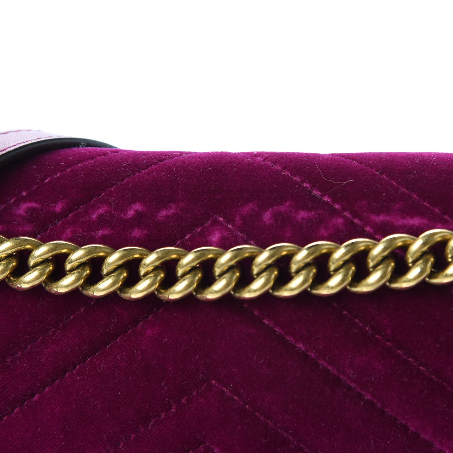 Velvet Matelasse Medium GG Marmont Shoulder Bag Rubin