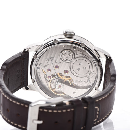 IWC Stainless Steel Calfskin 44mm Schaffhausen Pilot Manual Winding Watch Blue IW325401 5 of 5