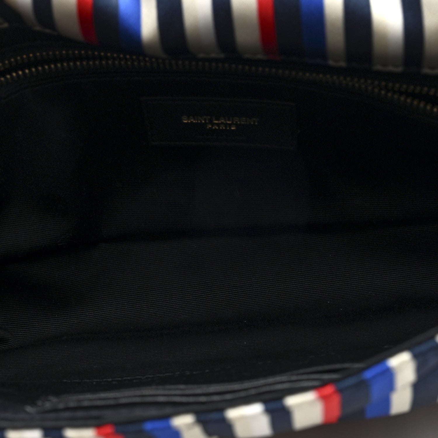 Saint Laurent Silk Striped Monogram Medium Jamie Blue Multicolor 5 of 9