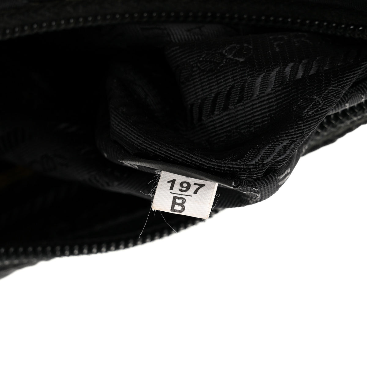 Prada Tessuto Nylon Stitched Shoulder Bag Black 8 of 13