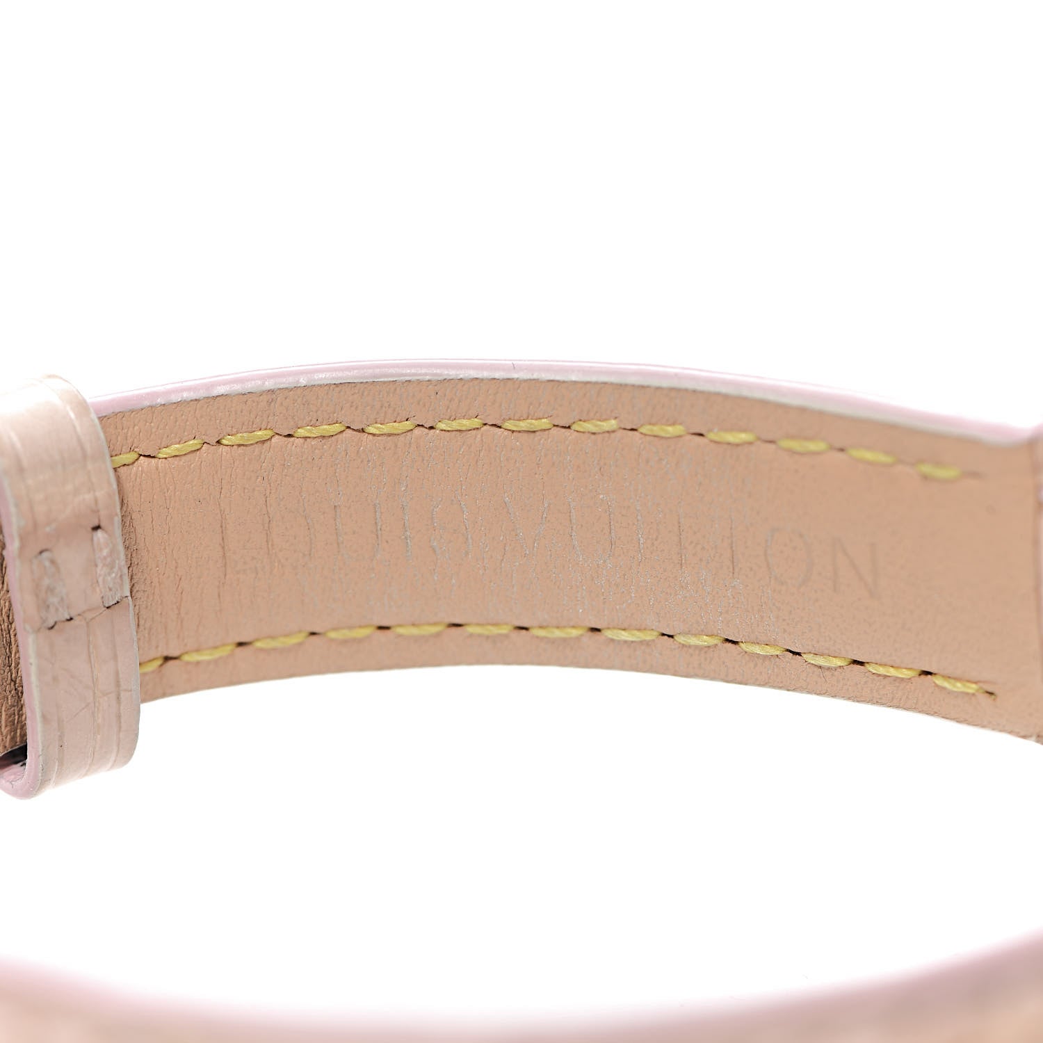 Louis Vuitton Stainless Steel Alligator Diamond Mother of Pearl 28mm Tambour Lovely Quartz Watch 6 of 9