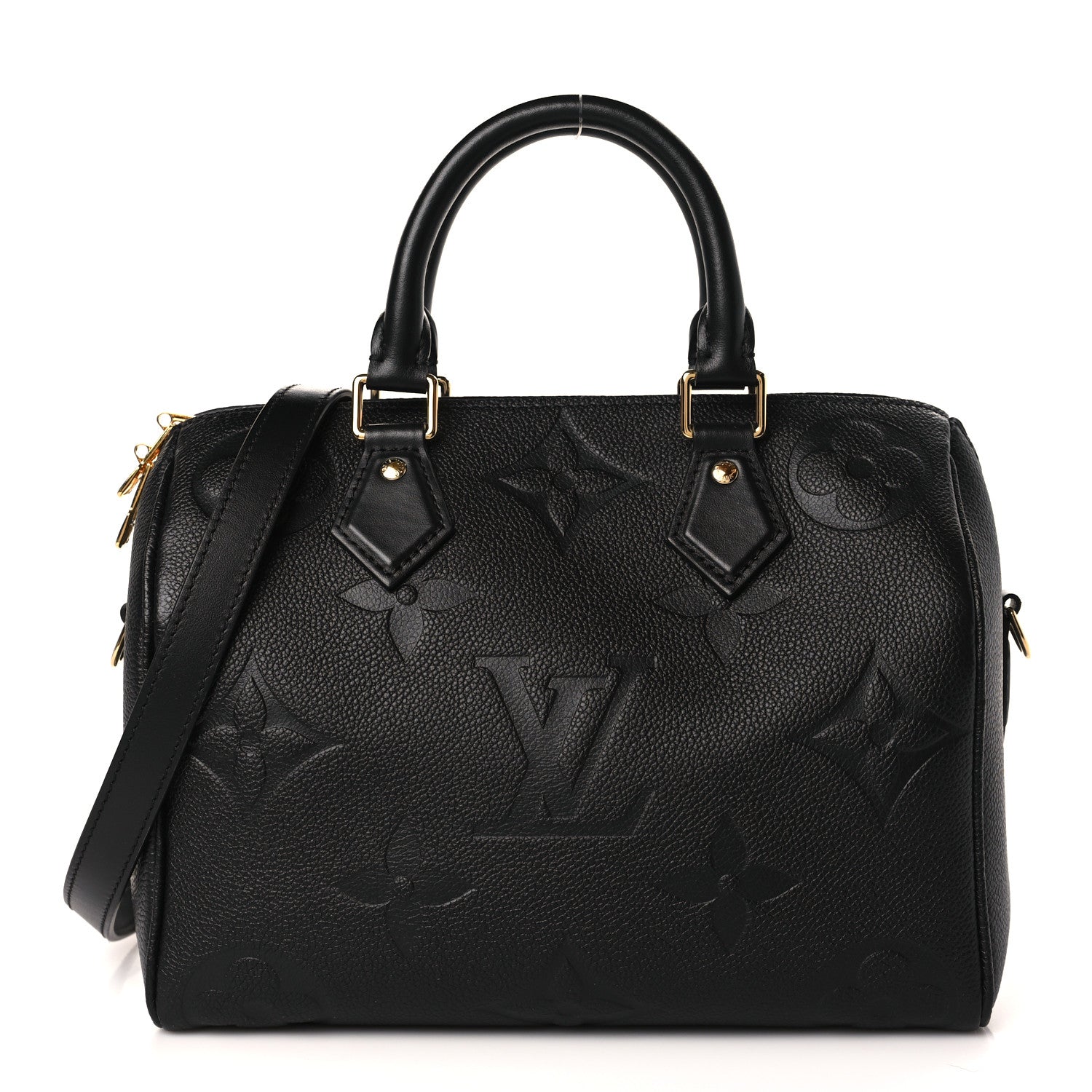 Louis Vuitton Empreinte Monogram Giant Speedy Bandouliere 25 Black 1 of 9