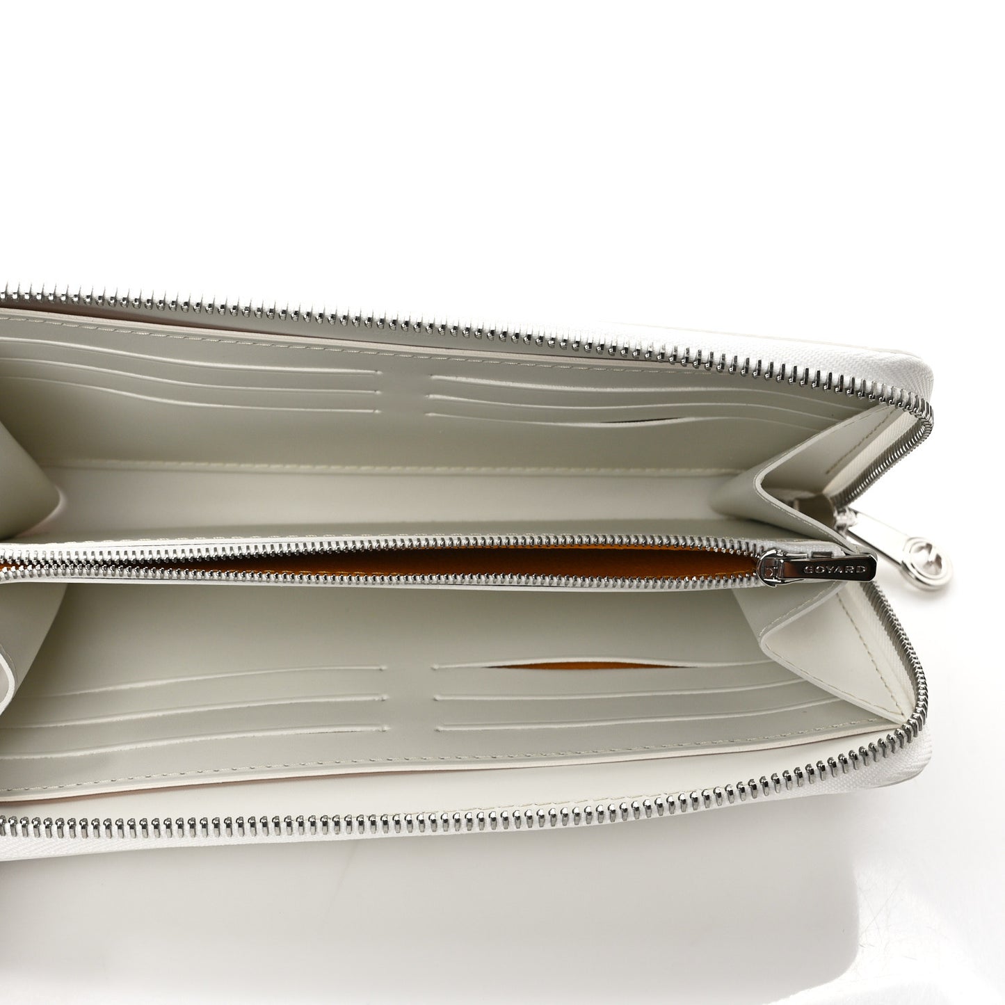 Goyardine Matignon Zip Around GM Wallet White