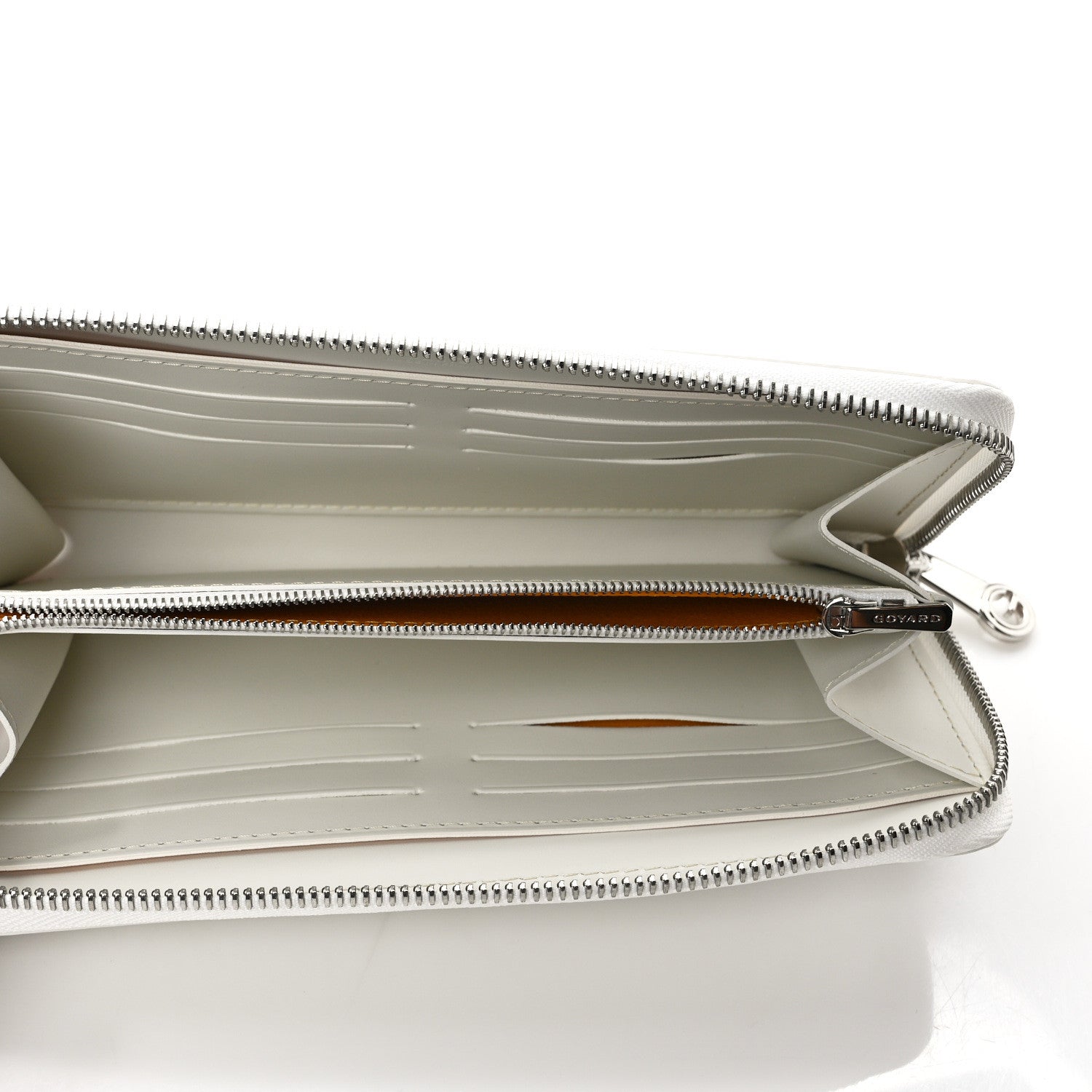 Goyard Goyardine Matignon Zip Around GM Wallet White 5 of 7